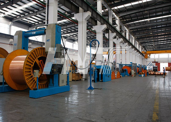 स्वचालित बैच लोडिंग सिस्टम और ऑटो पिंटल लॉकिंग, ऑटो तनाव नियंत्रण के साथ कठोर स्ट्रैंडिंग मशीन