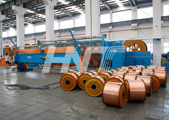 बेयर अल / क्यू वायर कठोर स्ट्रैंडिंग मशीन ड्यूल व्हील कैपस्तान 6 बी - 36 बी स्ट्रैंडिंग केज