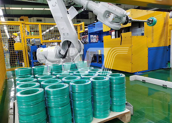 रोबोट स्टैकिंग पैकिंग मशीन के साथ बिल्डिंग वायर एक्सट्रूज़न लाइन